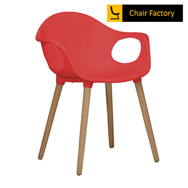 Red Jolie Wooden Cafe Chair
